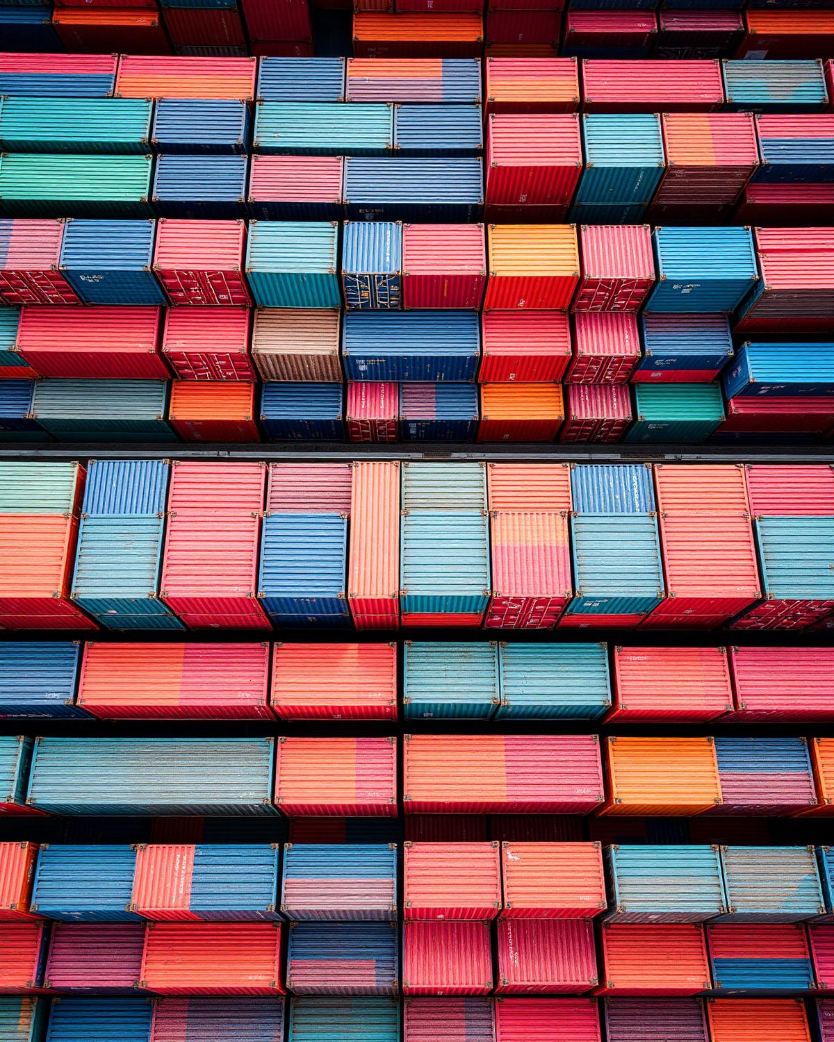 Stacked containers